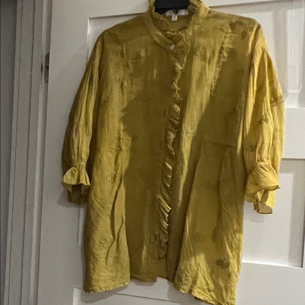Casual Mustard Button Down Shirt